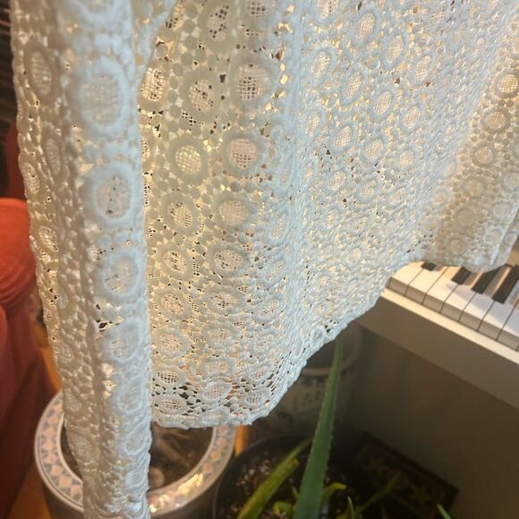 H&M Crochet White Lace Women's Blouse Size 6 - Picture 12 of 16